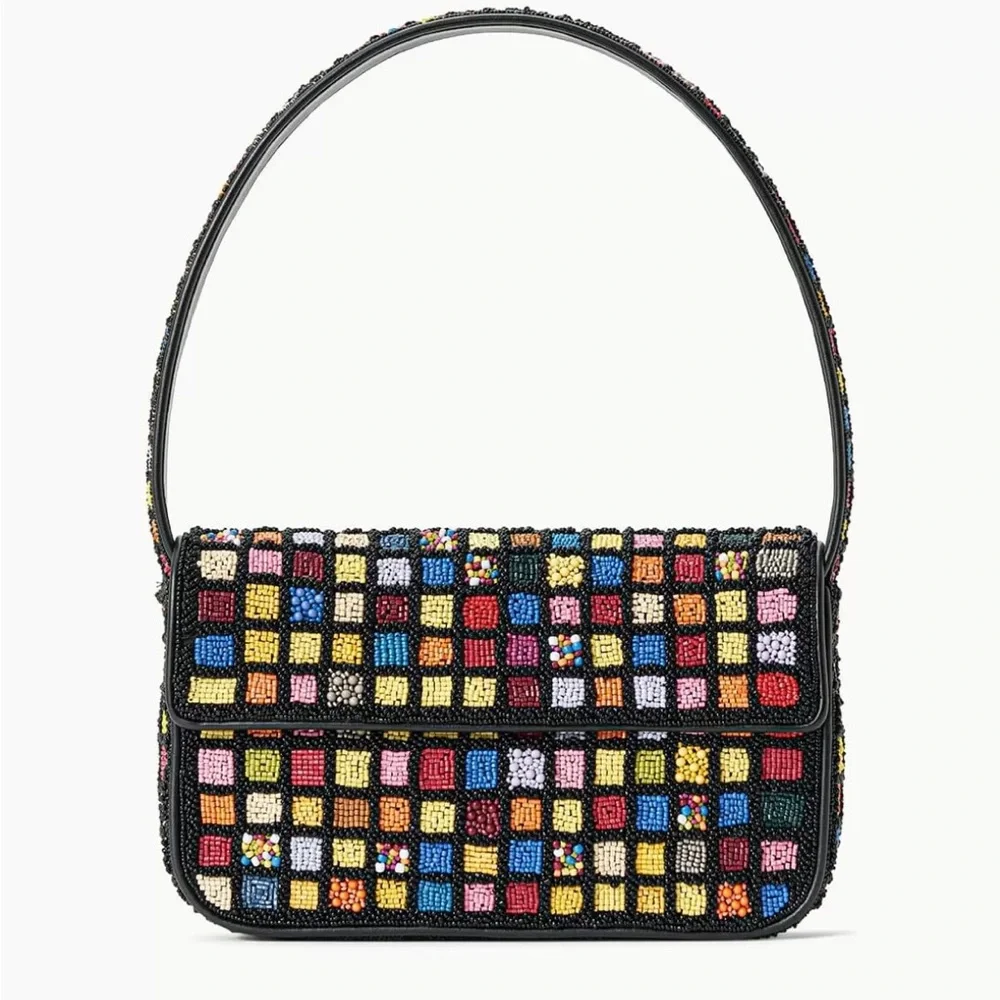 NWT STAUD Tommy Dance Floor Beaded Bag - Picture 1 of 13